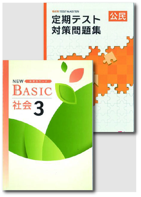 セット　NEW BASIC（ニューベーシック）＋定期テスト対策問題集　社会　（標準）　中３