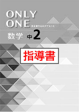 指導書　ONLY ONE（オンリーワン）　数学　中２